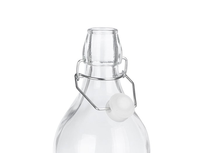 Vivalto Bouteille Juicy Fruit 1L en Verre et Plastique Transparente 9x28x9 cm (Set de 18)