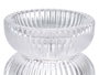 Giftdecor Porte-bougie en verre double bol transparent 8x6x8 cm (Set de 24)