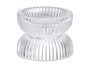 Giftdecor Porte-bougie en verre double bol transparent 8x6x8 cm (Set de 24)