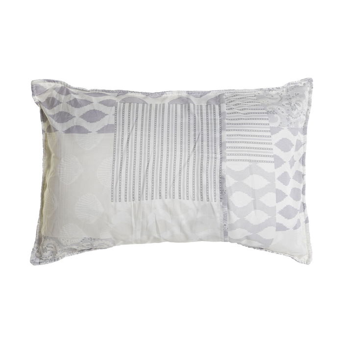 Coussin DKD Home Decor Beige Gris Polyester Patchwork 60 x 10 x 40 cm
