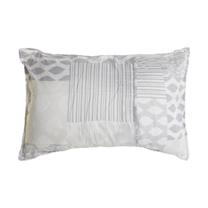 Coussin DKD Home Decor Beige Gris Polyester Patchwork 60 x 10 x 40 cm