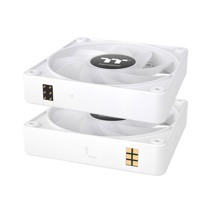 Thermaltake CT140 EX ARGB Ventilateur Inverse Magnétique 140 mm Pack 3 - Blanc