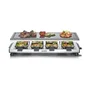 Severin RG2374 Appareil à raclette 8 personnes avec pierre naturelle et revêtement antiadhésif, 1500 W, Noir