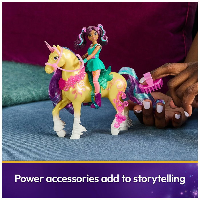 Spinmaster Figurines Ava + Leaf avec 5 accessoires - L'École des Licornes