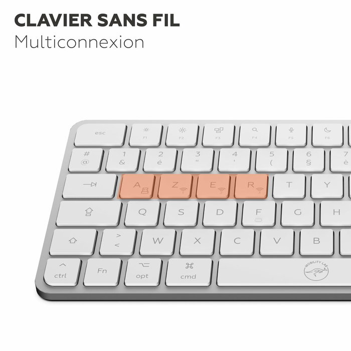 Mobility Lab KMP2000W Mini Clavier Blanc AZERTY