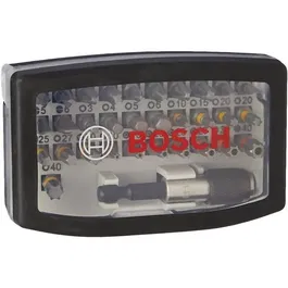 Bosch Jeu de 32 embouts de vissage Professionnel, set embouts extra durs pour perceuse-visseuse et tournevis