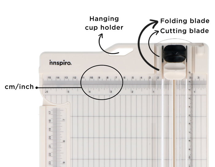 Innspiro Cizalla pour papier A4 avec base extensible