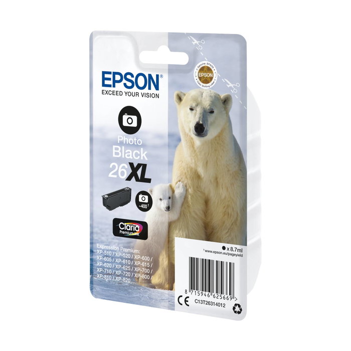 Epson Cartouche d'encre Claria Premium T2631 XL Noir Photo