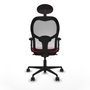 Piqueras y Crespo 2D036N1 Chaise de Bureau avec Appui-tête Rouge
