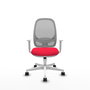 PIQUERAS Y CRESPO Chaise de Bureau Cilanco Rouge et Gris Synchro 3 positions