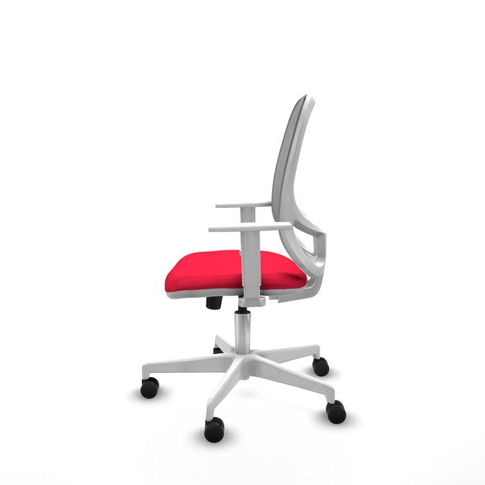 PIQUERAS Y CRESPO Chaise de Bureau Cilanco Rouge et Gris Synchro 3 positions