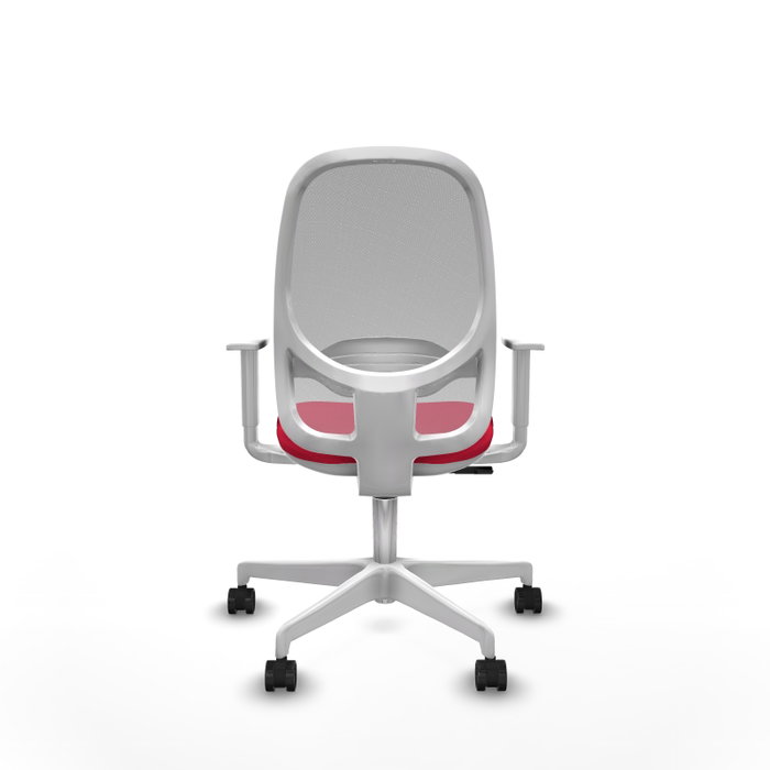 PIQUERAS Y CRESPO Chaise de Bureau Cilanco Rouge et Gris Synchro 3 positions