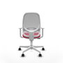 PIQUERAS Y CRESPO Chaise de Bureau Cilanco Rouge et Gris Synchro 3 positions