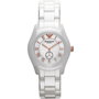 Armani AR1418 montre analogique en céramique blanche