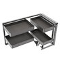 Emuca Accessoire extractible Harmony pour meuble de cuisine, Droite, Acier et Bois, Gris anthracite