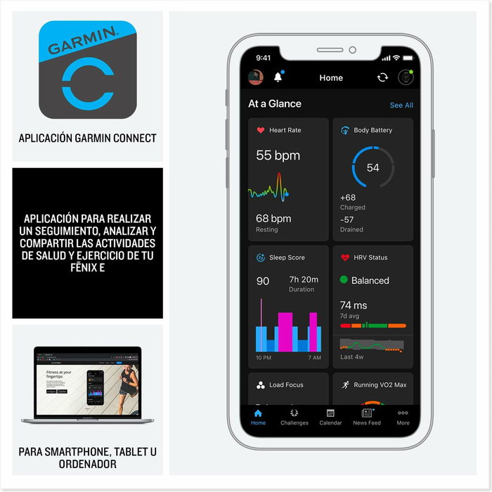 Garmin Fénix E AMOLED 47mm GPS Noir