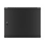 Lanberg WF01-6409-00B Baie Mural Rack 19 Pouces 9U, 60 kg, Noir, Armoire de Serveur avec Porte Verrouillée