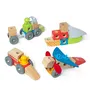 Melissa & Doug - Coffret de construction Blockables Les Véhicules - 54 pièces avec blocs en bois, connecteurs, figurines et plateau de jeu - Jeu de motricité pour enfants dès 2 ans