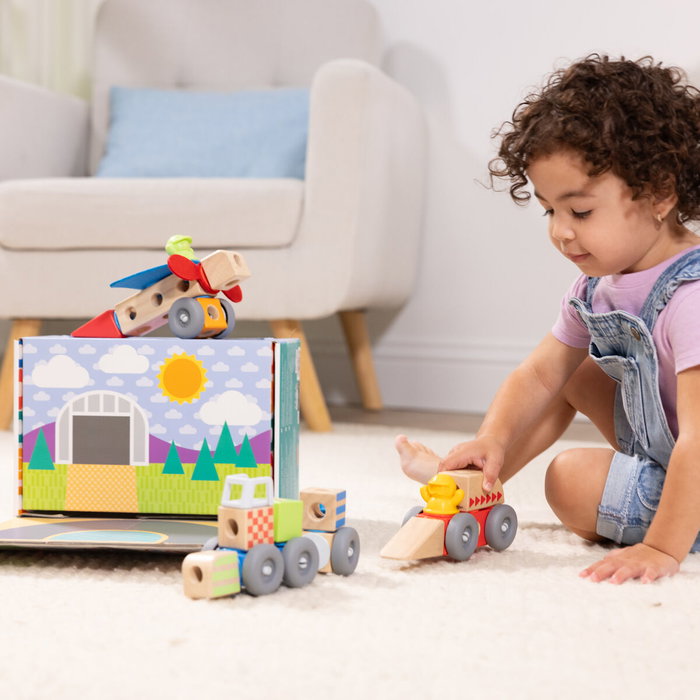 Melissa & Doug Set de construction Blockables Les Véhicules - 54 Pièces