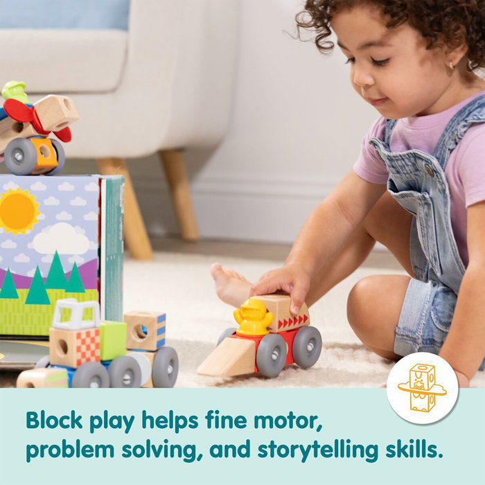 Melissa & Doug Set de construction Blockables Les Véhicules - 54 Pièces