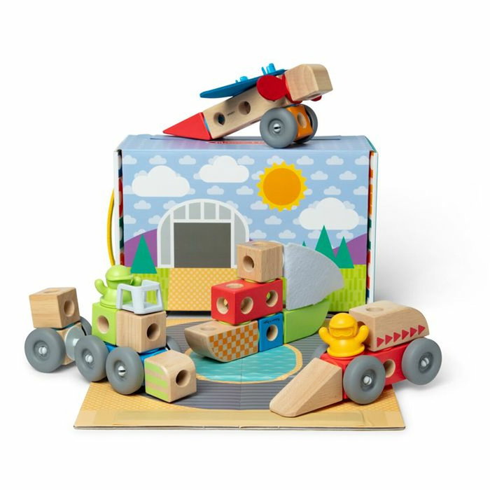 Melissa & Doug Set de construction Blockables Les Véhicules - 54 Pièces