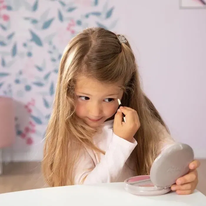 Smoby Poudrier Factice Électronique Lumineux My Beauty Powder Compact avec Miroir et Pinceau, 320151