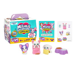 Moose Little Live Pets Pack d'Adoption Famille Surtidos 26658 - Transportin avec Mini Chiots Bébés Surprise à Collectionner, pour Enfant +5 ans