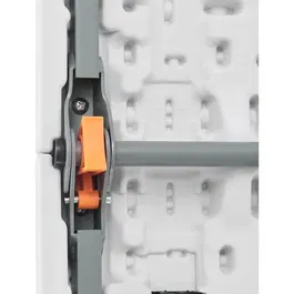 Terranova - Table de réception pliante, blanche - Structure acier, plateau PEHD, pour 8 personnes - 180 x 74 x 73.5 cm