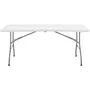 Terranova - Table de réception pliante, blanche - Structure acier, plateau PEHD, pour 8 personnes - 180 x 74 x 73.5 cm