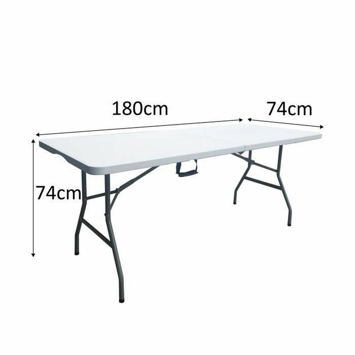Table de réception pliante TERRANOVA 180 cm - Blanc