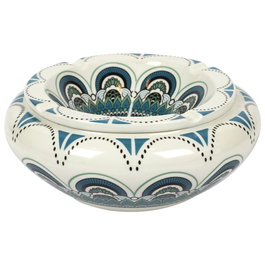 Home Deco Factory Cendrier Marocain XXL Mirage en Céramique, d.25 cm