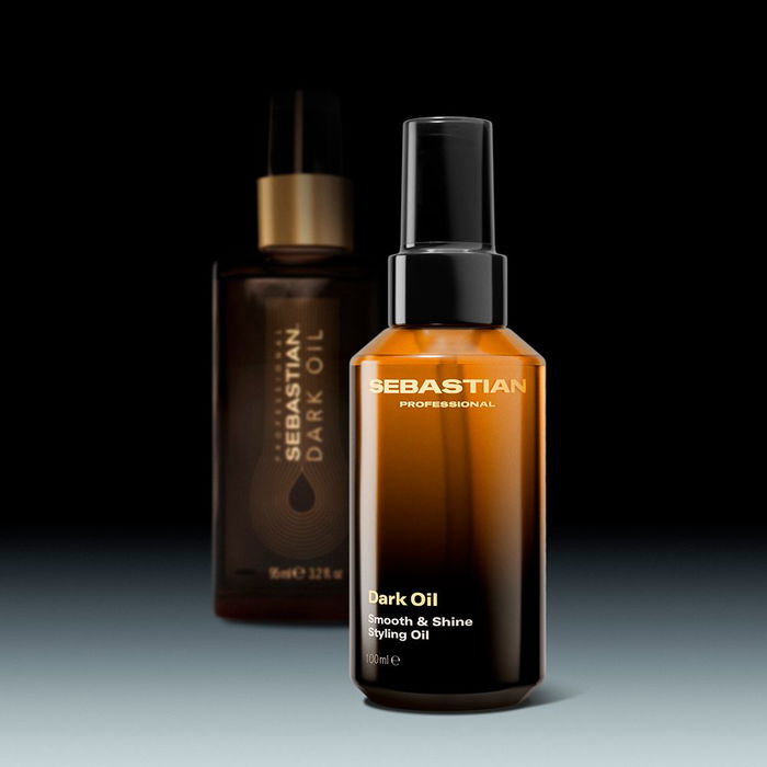 Sebastian Professionals Dark Oil - Huile coiffante professionnelle légère avec huile d'argan pour cheveux doux, brillants et sans frisottis - 95 ml