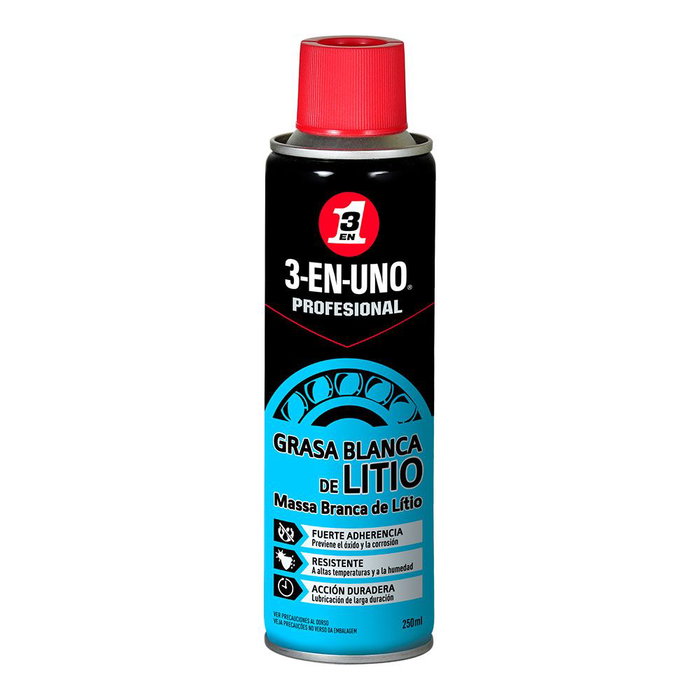 3 En 1 34453 Graisse Blanche au Lithium 3-en-1 Spray Lubrifiant 250 ml pour Extérieur 3 En 1 34453 Graisse Blanche au Lithium 3-en-1 Spray Lubrifiant 250 ml pour Extérieur