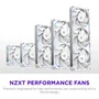 NZXT F240X Core Ventilateur PC 240 mm Blanc - Roulement hybride 3100 RPM (RF-U24PN-W1)