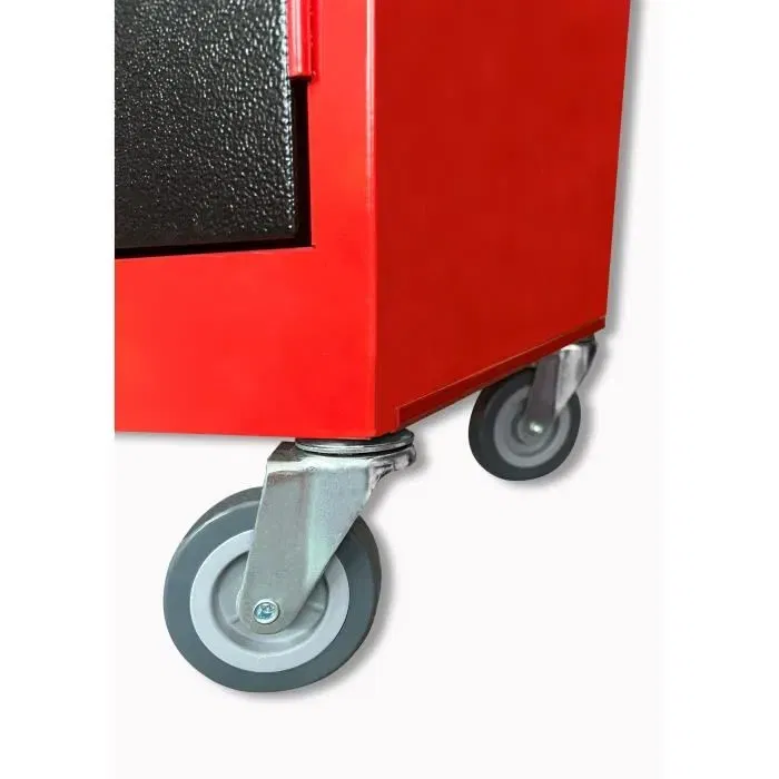 Defpro Servante d'atelier 7 tiroirs avec bac de rangement, bac amovible et 4 roulettes - Charge 45 kg - Dimensions 103x52x29 cm