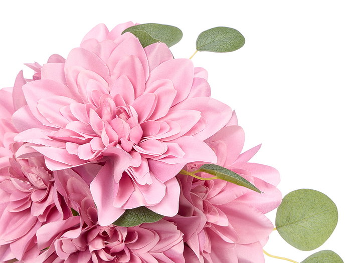 Ibergarden Ramo de 5 Fleurs Ouvertes Rose 39 cm en Plastique (Set de 12)