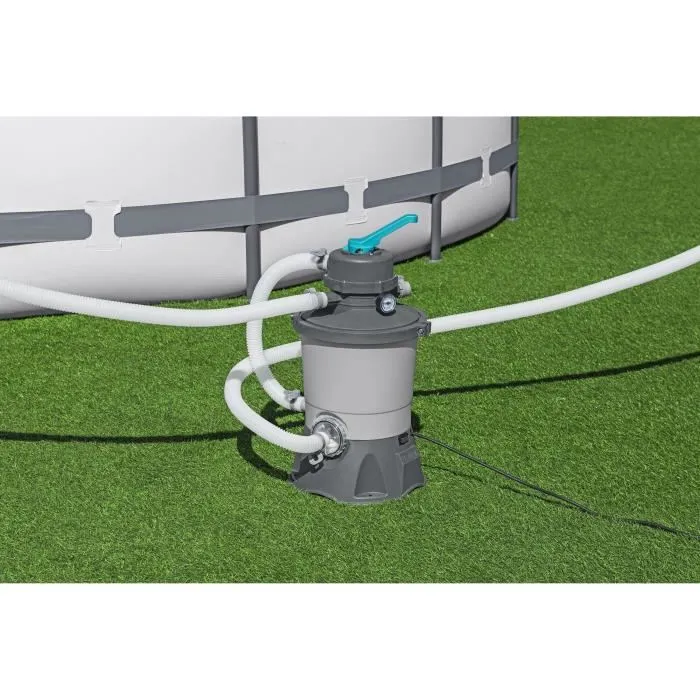 Bestway - Pompe de filtration a sable pour piscine hors sol jusqu'a 18100 L - 3596 L/h - 6 fonctions - Avec prefiltre