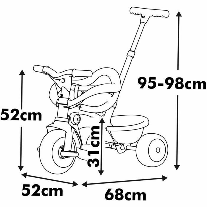 Smoby Be Fun Confort Tricycle Évolutif 3 en 1 Vert