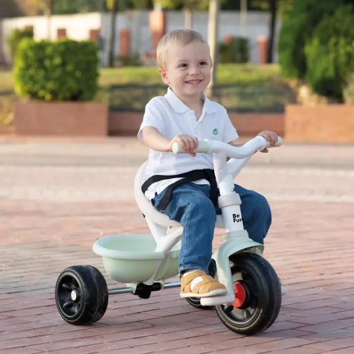 Smoby - Tricycle Be Fun Confort 3 en 1 Évolutif, avec Poignée Parentale et Siège Réglables, pour Enfant dès 10 mois, Référence SMOBY