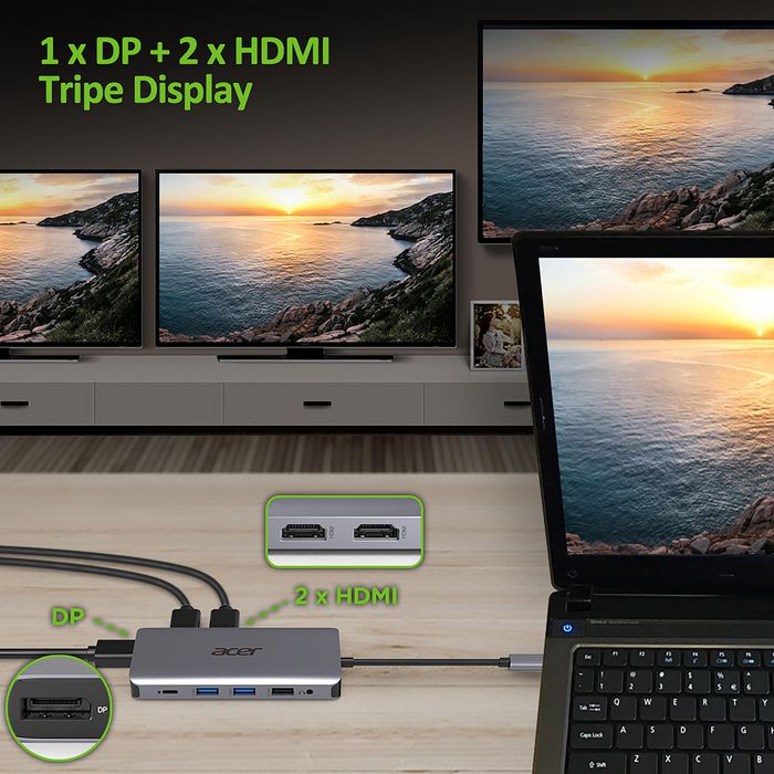Acer Station d'accueil 12-en-1 USB Type-C
