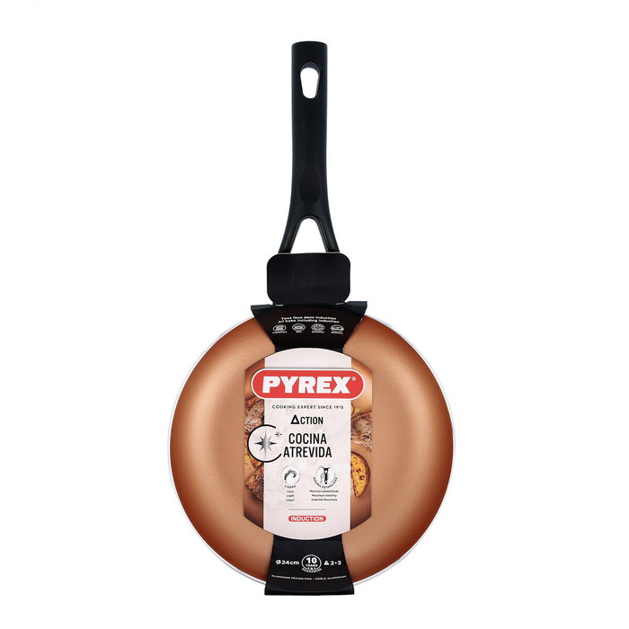 Pyrex Poêle Action Aluminium Pressé Antiadhérente Cuivre 24 cm Sans PFOA Compatible Induction Vitrocéramique Gaz Électrique Pyrex Poêle Action Aluminium Pressé Antiadhérente Cuivre 24 cm Sans PFOA Compatible Induction Vitrocéramique Gaz Électrique