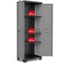 Kis Stilo 9721000 - Armoire de jardin haute grise avec 3 tablettes réglables - 68 x 39 x 173 cm
