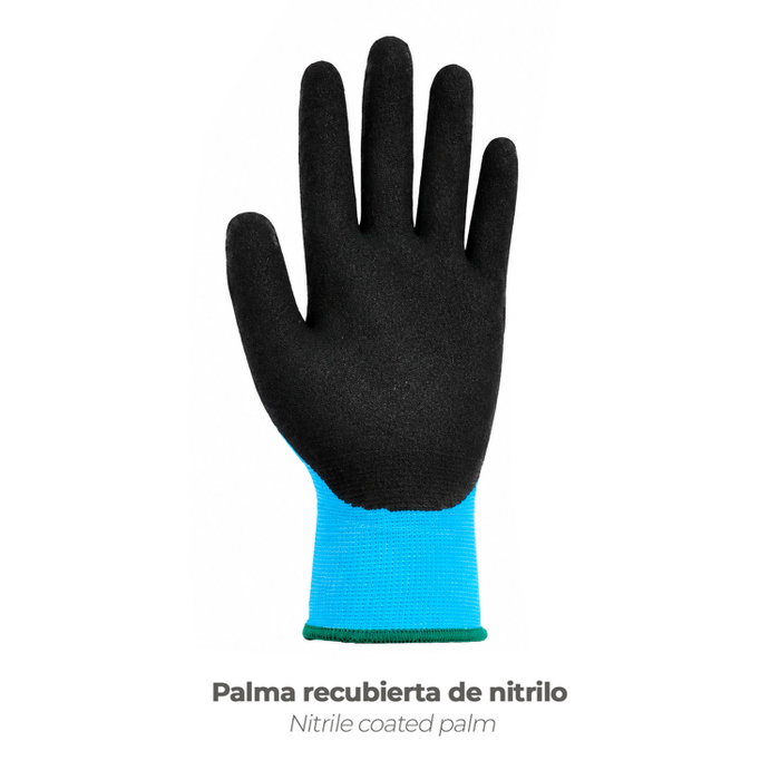 WOLFPACK LINEA PROFESIONAL Gants en nitrile renforcé imprégné 8 pouces