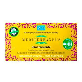 MUNDONATURAL MEDITERRANEUS shampooing-après-shampooing solide reconditionné