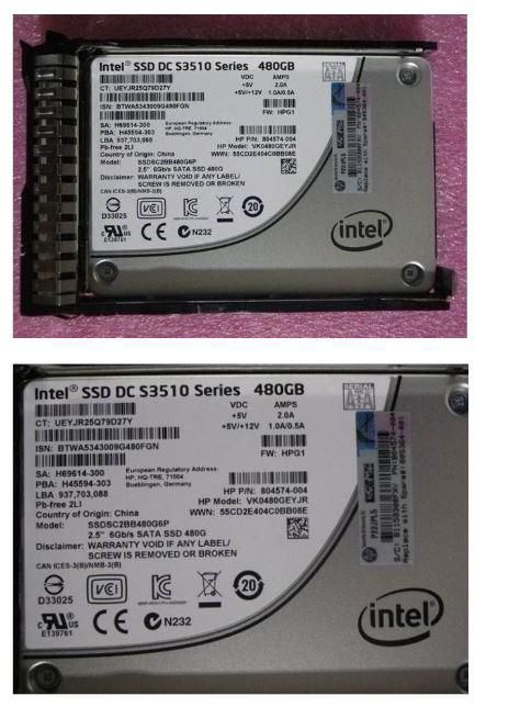 Hewlett Packard Enterprise 480 Go 2,5" SATA III Disque Dur de Remplacement