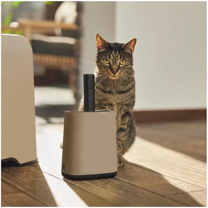 Rotho Mypet Pelle à Litière avec Support et Distributeur de Sacs Biala - Design Cappuccino
