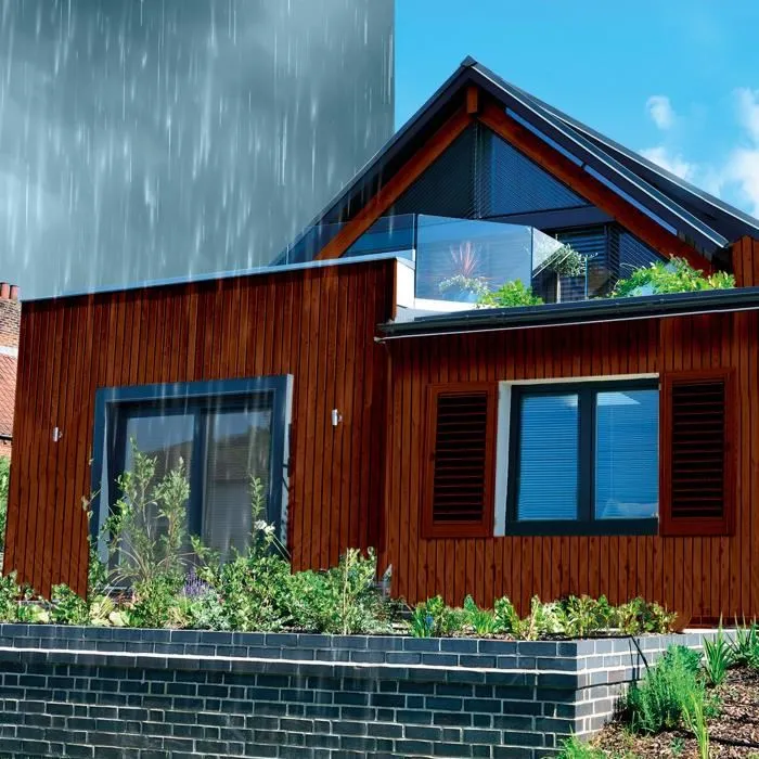 Bondex - Lasure extérieure Très Haute Protection 8 ans anti-UV indice 30 - Chêne foncé satin - 5 litres - Antifongique, anti-goutte, pour bois extérieurs