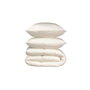 Cocoon Pack Linge de Lit Microfibre - 1 Couette Chaude 220 x 240 cm + 2 Oreillers 60 x 60 cm - Blanc