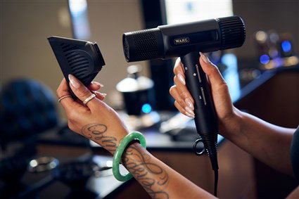 Wahl 4321-0470 Vanquish - Sèche-cheveux professionnel avec moteur numérique haute vitesse, silencieux, léger et 3 accessoires magnétiques