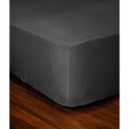 Lovely Home Drap housse 100% coton 90x190 cm avec bonnet 30 cm gris foncé pour lit 1 personne OEKO-TEX